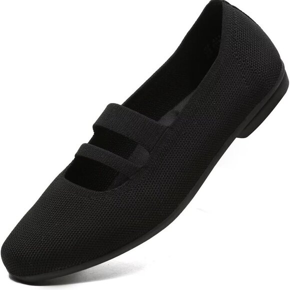 Women’s Knit Ballet Flats Size 9 Slip-On Dress Shoes for Work and Casual